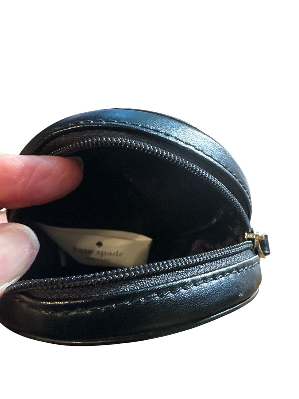 kate spade Red and black studded round coin pouch - Picture 4 of 4